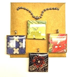 Tile Pendants - Set of 4